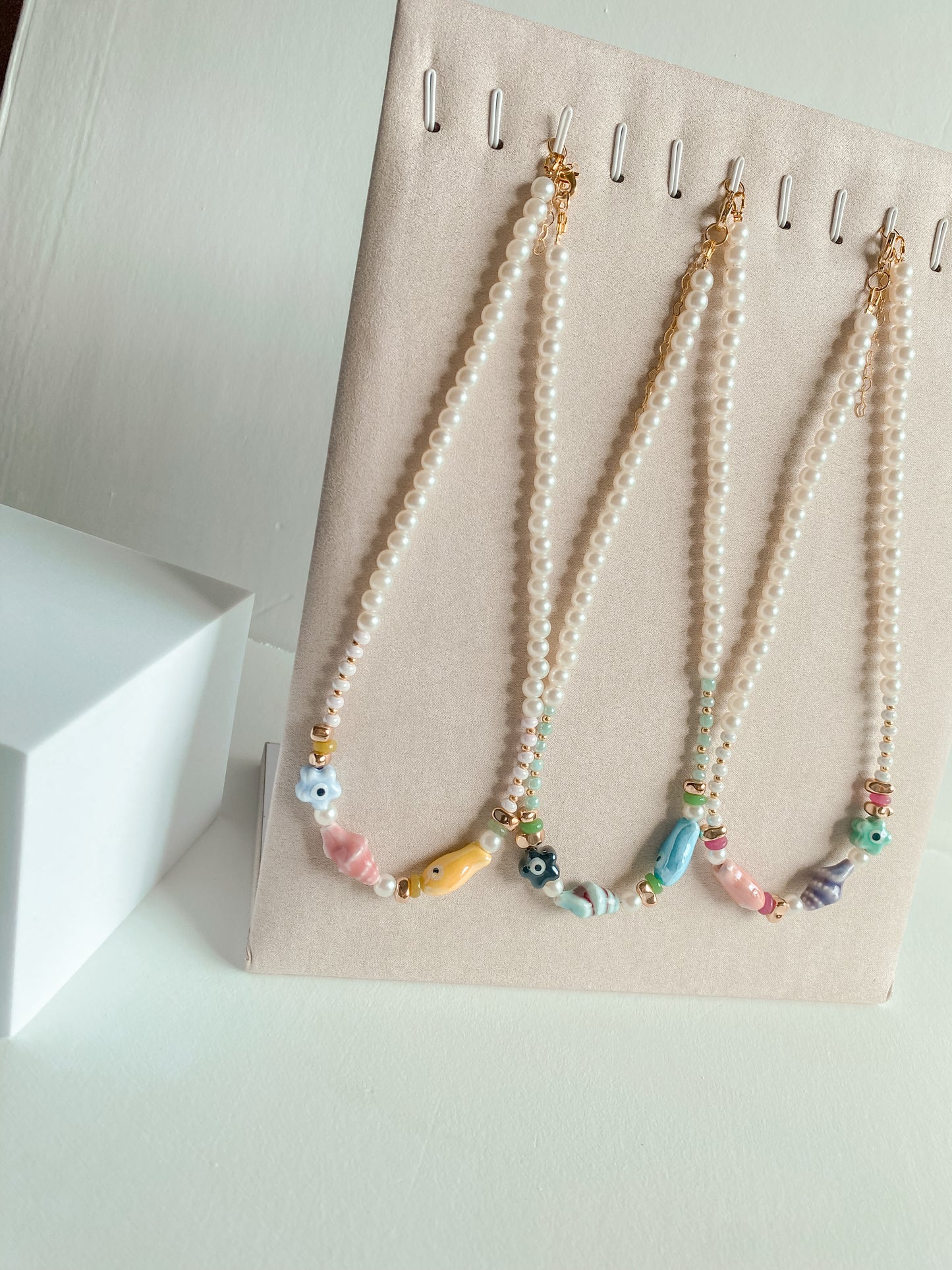 Necklaces Tesoros del Mar – Perlas y Dijes de Cerámica