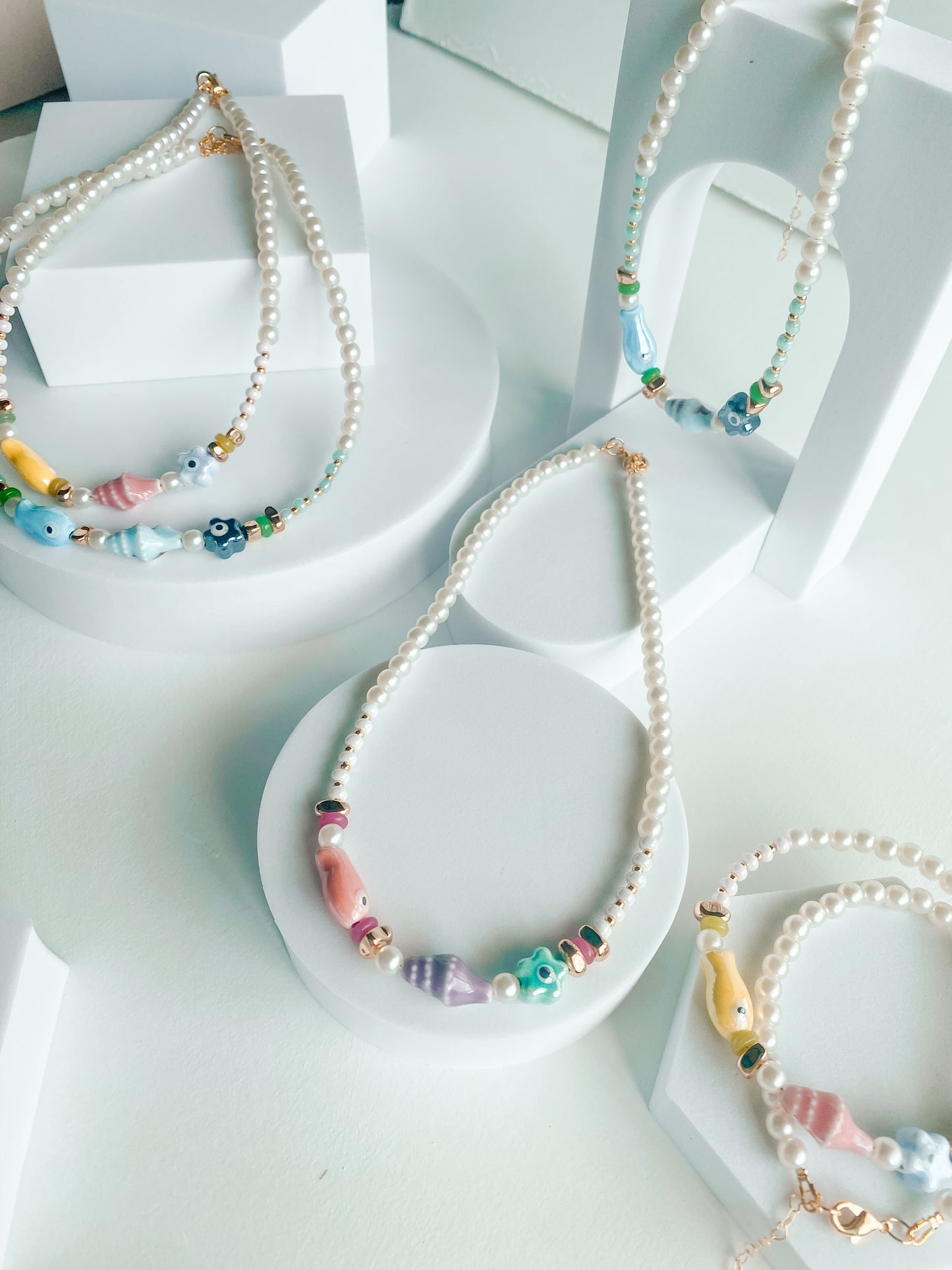 Necklaces Tesoros del Mar – Perlas y Dijes de Cerámica