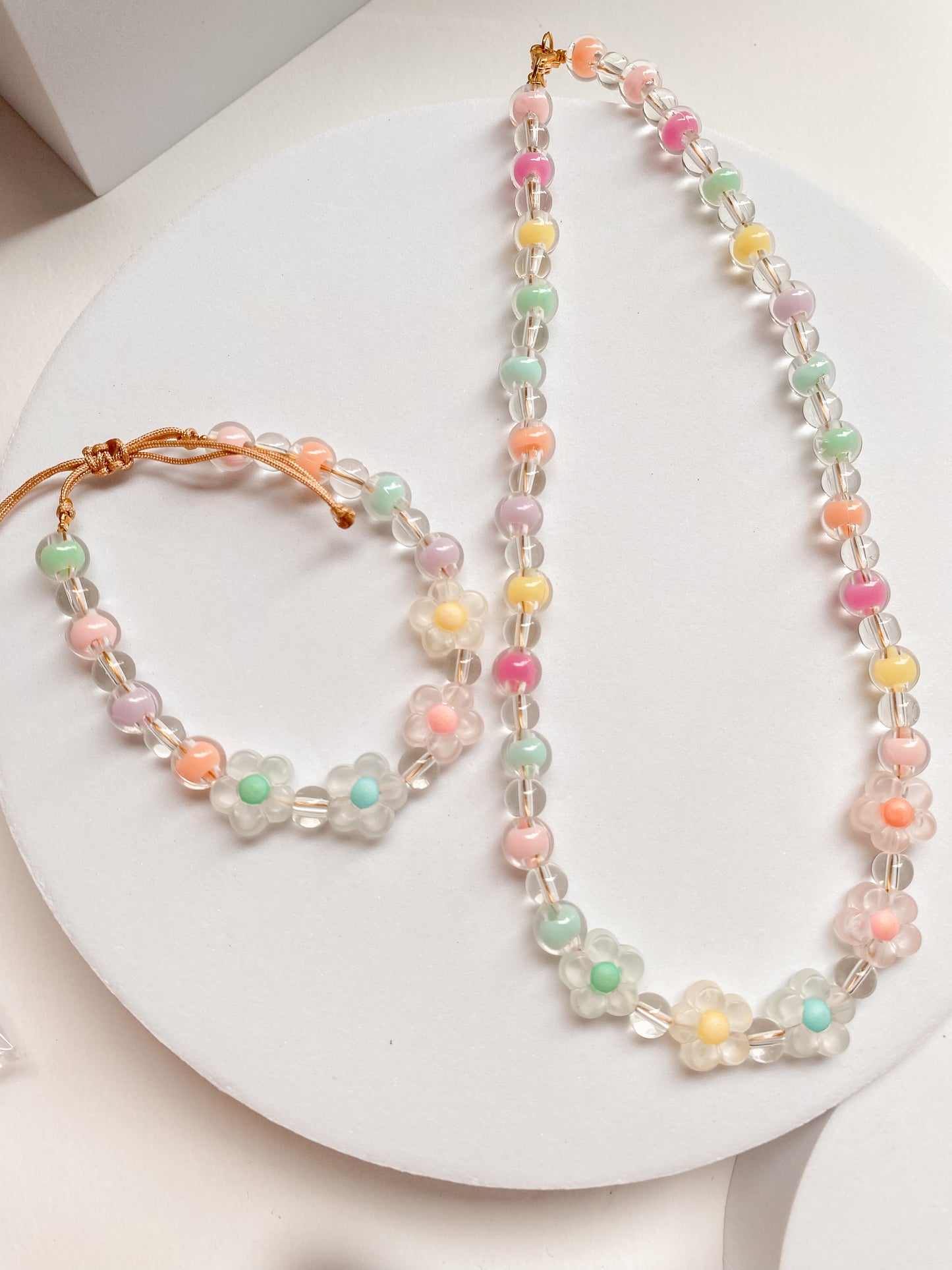Set Collar & Pulsera “Bloom Pastel”