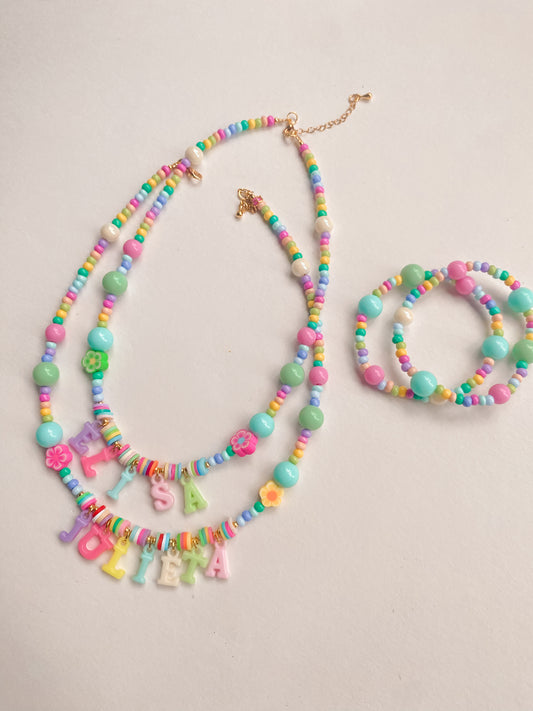 Collar & Pulsera Personalizable con Nombre – ¡Luce tu estilo único!