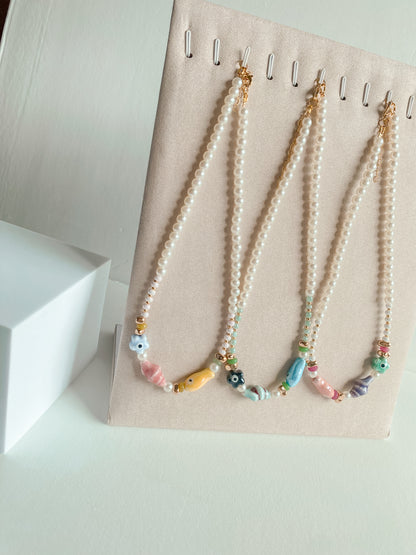Necklaces Tesoros del Mar – Perlas y Dijes de Cerámica