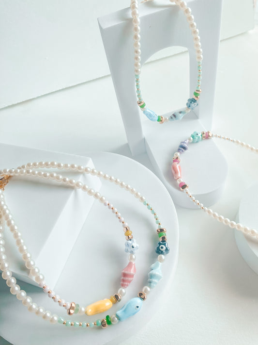 Necklaces Tesoros del Mar – Perlas y Dijes de Cerámica