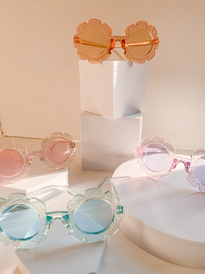 Gafas de Sol Flower Power Glitter Con Protección UV 400