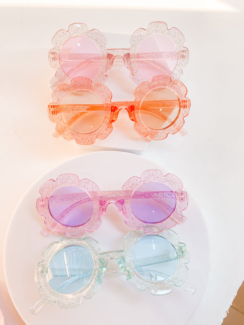 Gafas de Sol Flower Power Glitter Con Protección UV 400