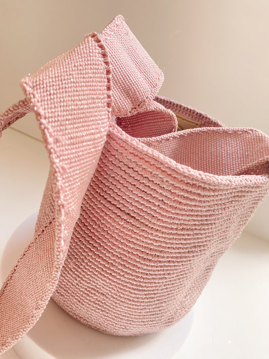 Bolsa Artesanal Tejida “Sweet Pink”