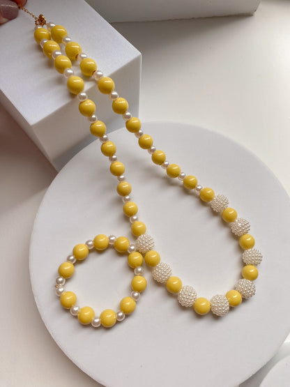 Set Collar & Pulsera “Sweet Pearl Colors” – Elegancia y frescura en tonos únicos