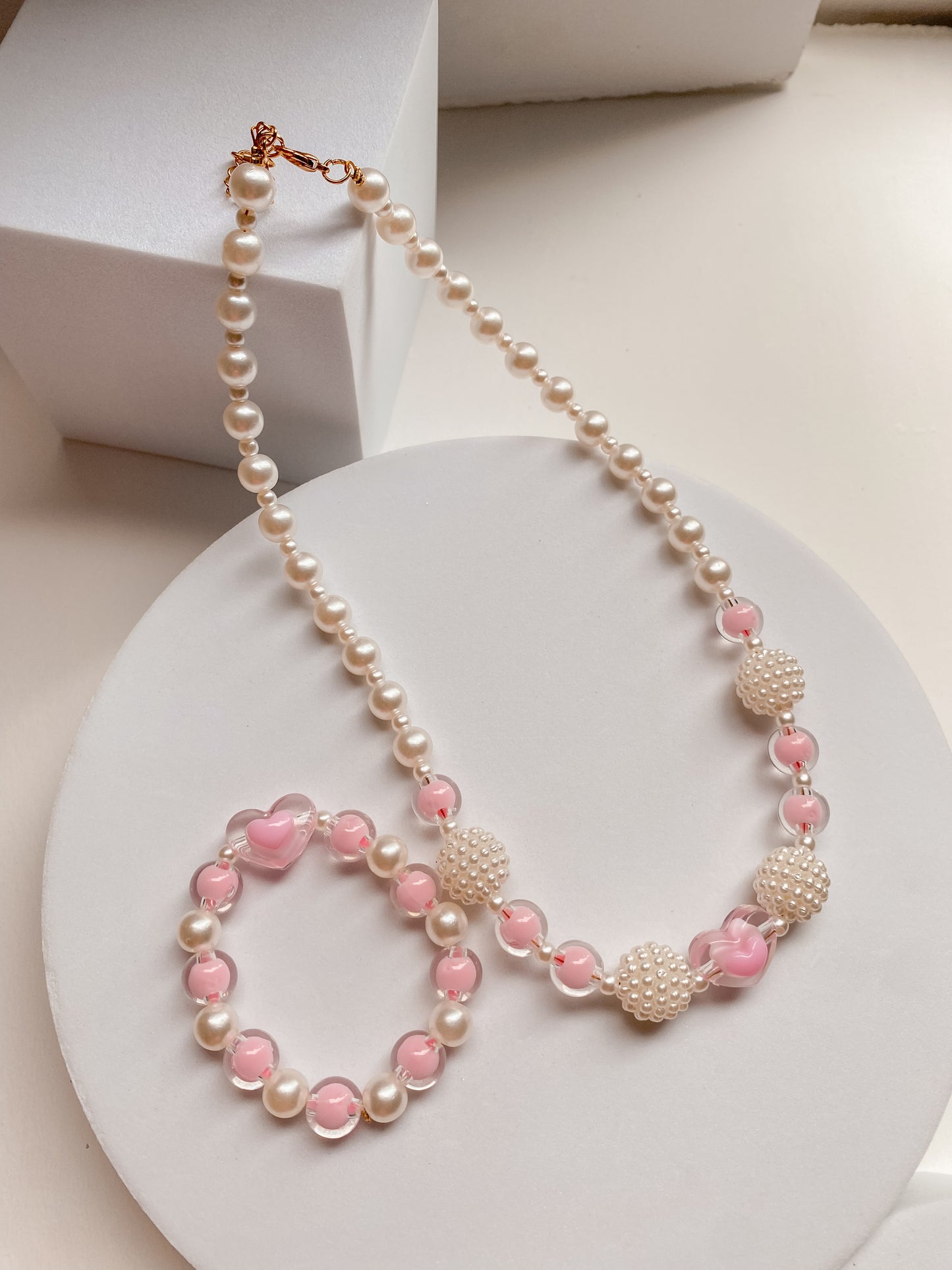 Set Collar & Pulsera "Pearl Love"