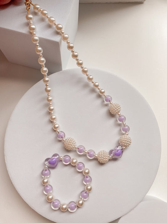 Set Collar & Pulsera "Pearl Love"